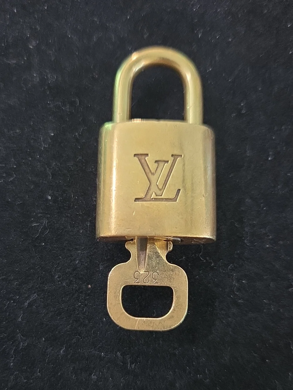Louis Vuitton Gold-tone Padlock with Key #323